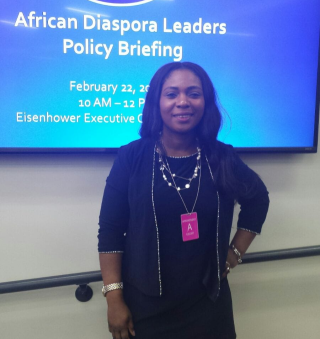 Patience Ndidi Key at a policy briefing